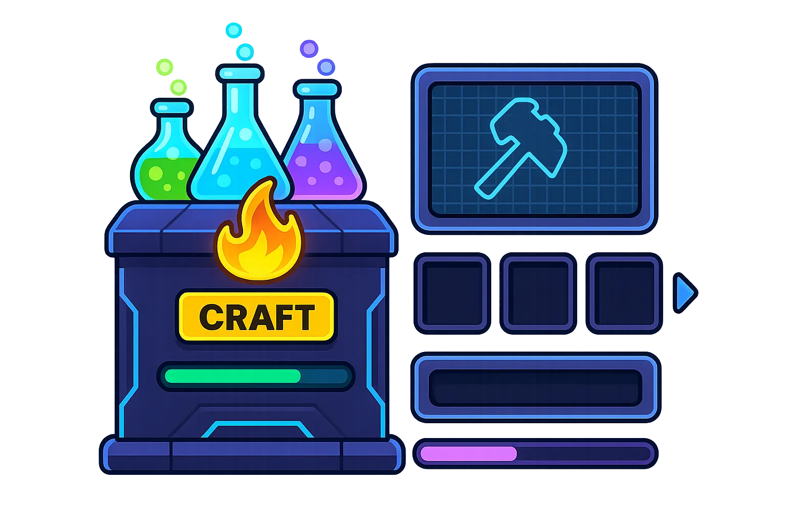 Crafting lab UI